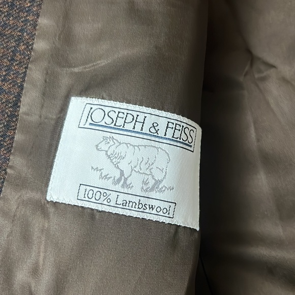 Joseph Feiss Men's Sport Coat Blazer Two Button Plaid Lambswool Classic Fit 52R - Picture 8 of 11